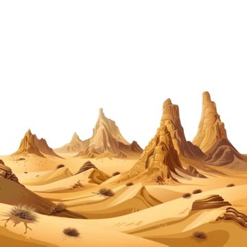 Vector Fantasy Desert Landscape Exact Landscape View Png Transparent