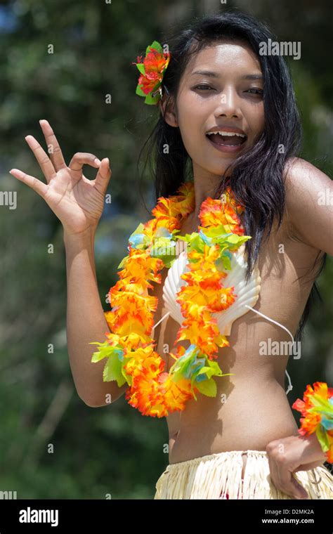 Hawaii Hula Dancer Stock Photo Alamy