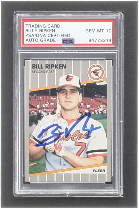 Bill Ripken Signed Fleer A Psa Pristine Auction