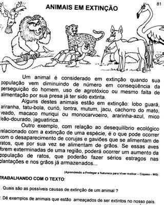 Animais Em Extinção Texto