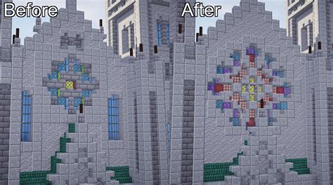 I improved my Gothic Rose Window. What do you think? : r/Minecraftbuilds