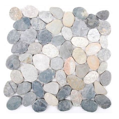 Island Stone Java Grey Level Pebble Mosaic Sheet 300x300mm Mosaic Tiles Decorative Tiles