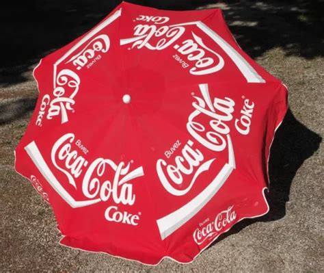 Parasol Publicitaire Coca Cola Bar Restaurant Caf Vintage Ancien Eur