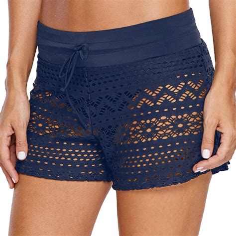 Teamworld Damen Sommer Badeshorts Damen Spitze Strandshorts