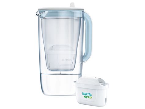 BRITA Carafe En Verre Bleue Avec 1 Cartouche Filtrante