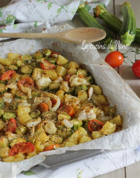 PATATE ZUCCHINE E CIPOLLE AL FORNO Ricetta Contorno Di Verdure