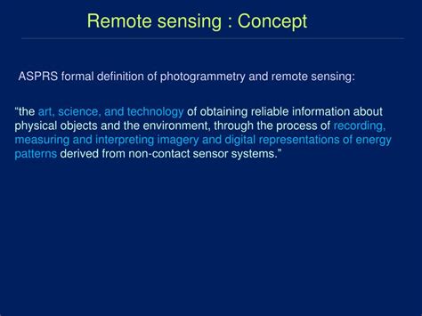 Ppt Principles Of Remote Sensing Powerpoint Presentation Free