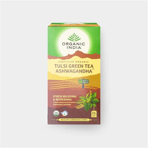 Organic India Tulsi Green Tea Ashwagandha 25 Teabags My Dr Xm