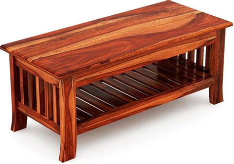 Ultra Modern Rectangular Shaped Sheesham Wood Center Table At Best