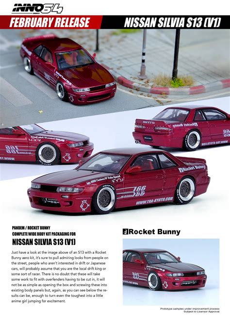 Inno Models Inno Nissan Silvia S Pandem Rocket Bunny V Red