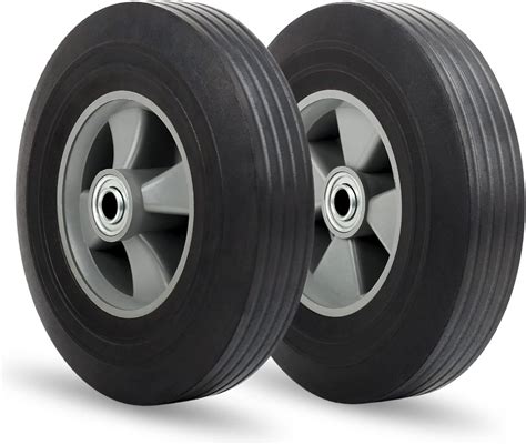 Amazon 2 Pack AR PRO 10 X 2 5 Flat Free Solid Rubber Tires And