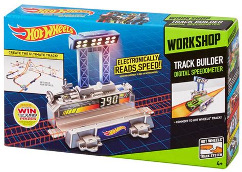 HOT WHEELS TRACK BUILDER Digital Speedometer Accessory Shop Hot Wheels Cars Trucks Race