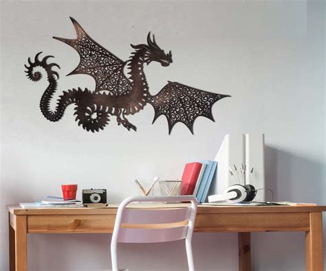 Dragon Wall Art Wooden Personalized Dragon Room Decor Etsy