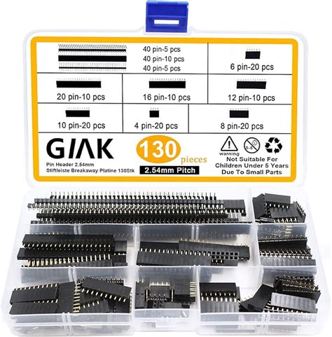 GIAK Pin Header 2 54mm Stiftleiste Breakaway Platine 130Stk PCB Löten