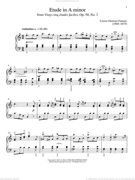 Gail Smith Etude In A Minor Sheet Music For Piano Solo Pdf