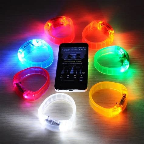 Pulsera Led Con Control De Voz De Piezas Brazalete Con Brillo