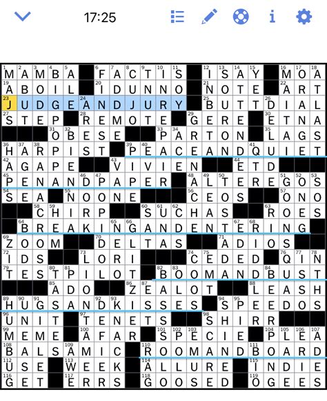 The New York Times Crossword Puzzle Solved: Sunday's New York Times ...