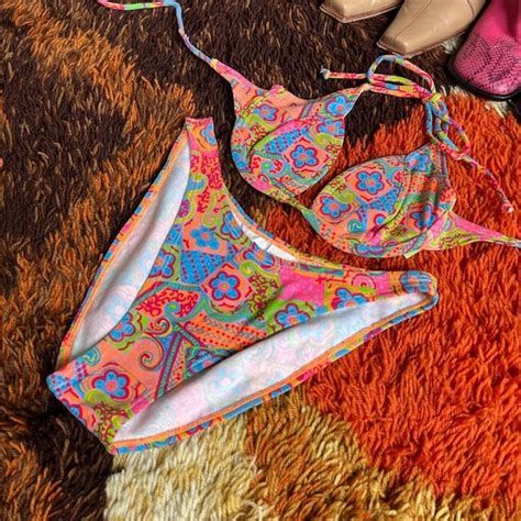 Vintage S Deadstock Funky Bikini Gem