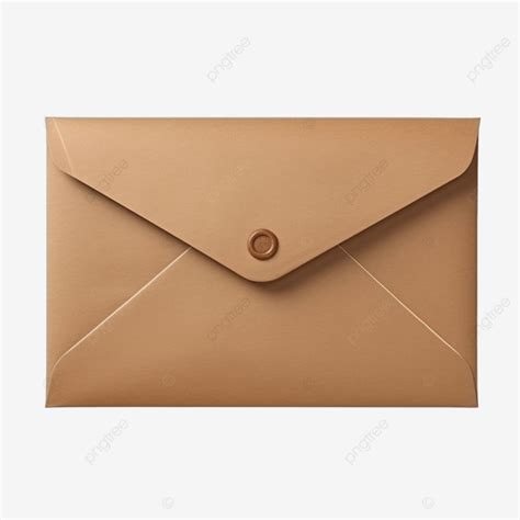 Brown Envelope Isolated With Clipping Path Old Bag Post Png