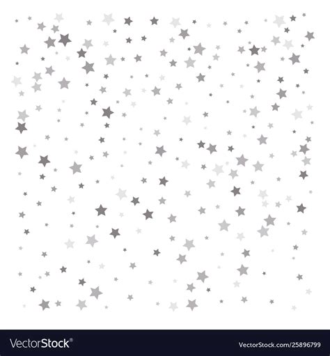 Random falling silver stars Royalty Free Vector Image