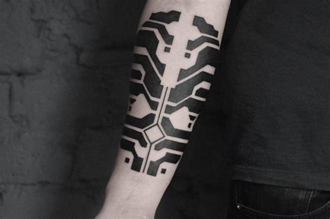 Blackwork Cybernetic Tattoos by Georgie Williams - TattooBloq