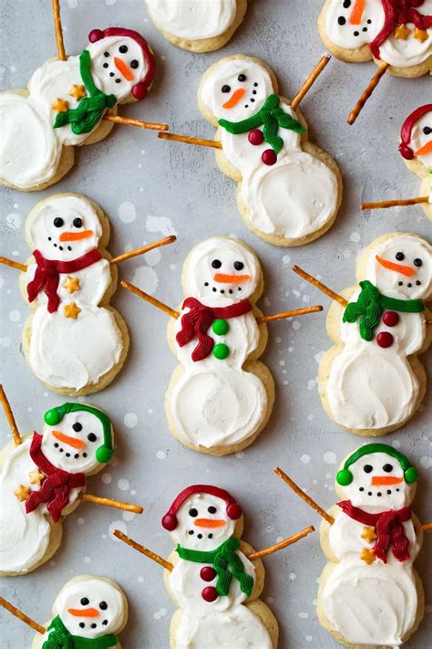 Lofthouse Style Snowman Sugar Cookies Cooking Classy Christmas