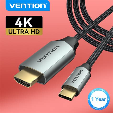 Vention Type C To Hdmi Cable 4k 60hz Hdmi Converter Usb C Hdmi Cable