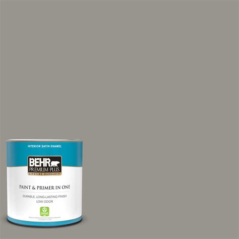 Behr Premium Plus Qt N Battleship Gray Satin Enamel Low Odor