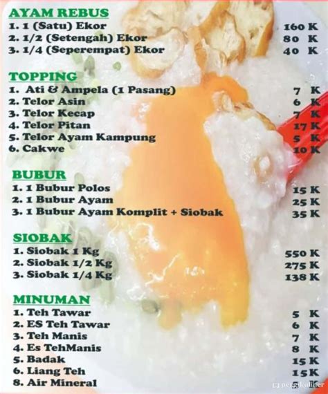 Selalu Diperbarui Menu Bubur Pek Cham Kee Gading Serpong Tangerang