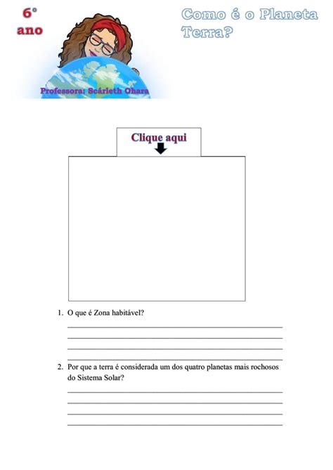 Como é O Planeta Terra Worksheet Live Worksheets