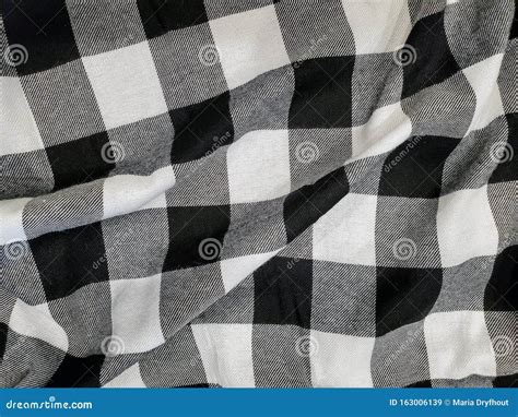 Black and White Buffalo Plaid with Folds Stock Image - Image of pattern ...