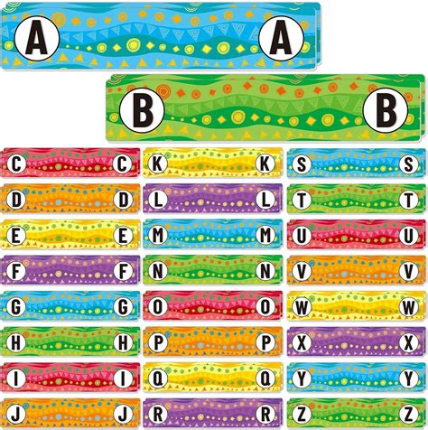 Croblissful 52 Pcs Classroom Library Alphabet Book Divider Vinyl Record Dividers