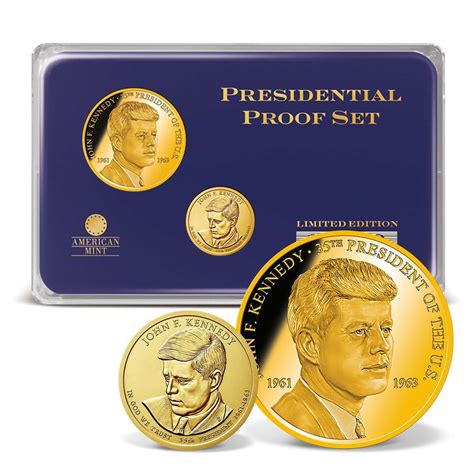 John F Kennedy Presidential Commemorative Coin Set Presidential