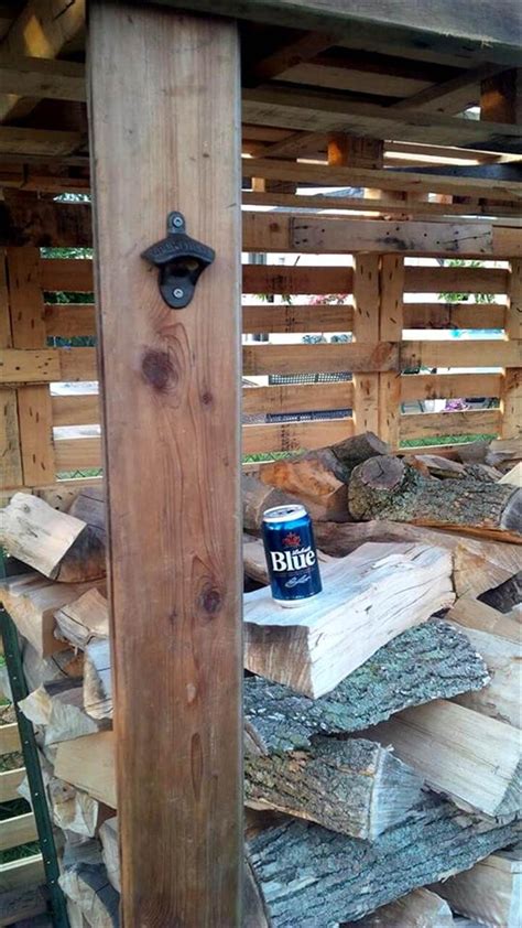 Pallet Firewood Shed Easy Pallet Ideas