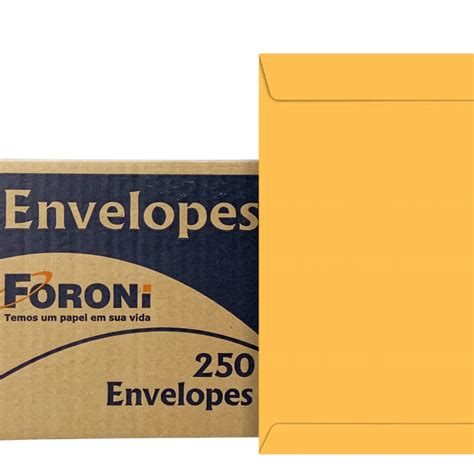 100 Envelopes De Papel Saco 80x115mm 80gm2 Ouro Lupel