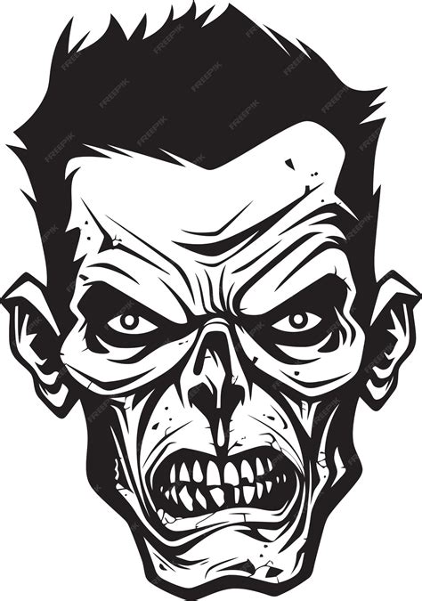 Premium Vector | A drawing of a creepy man with a creepy face on it