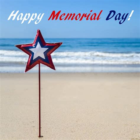 Memorial Day Background On The Beach Stock Image Image Of America