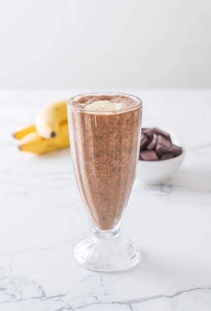 Premium Photo Chocolate Banana Milkshake