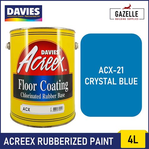 Davies Acreex Rubberized Floor Paint Crystal Blue - 4L | Lazada PH