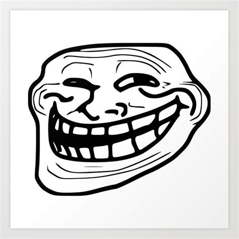 an image of a troll face on a red background