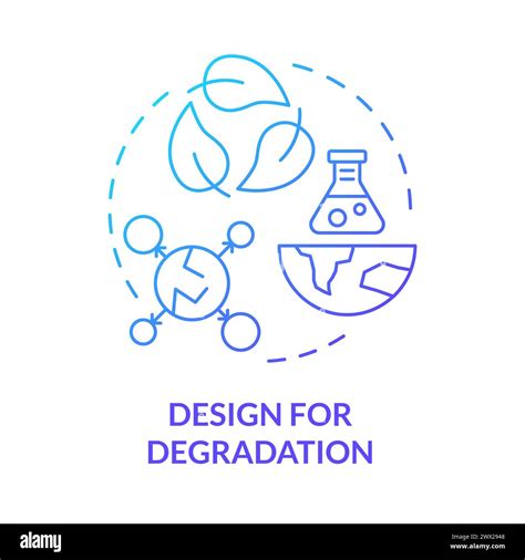 Design For Degradation Blue Gradient Concept Icon Stock Vector Image