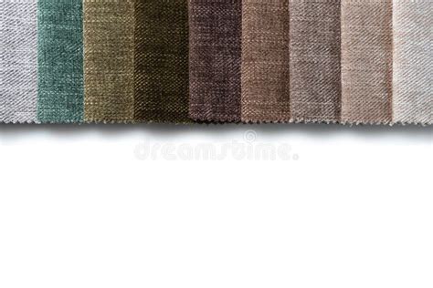 Multi Colored Set Of Upholstery Fabric Samples For Selection