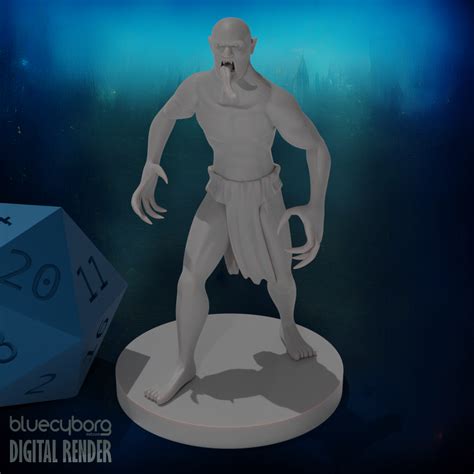 Ghoul 28mm Scale Miniature for D&D, Shapeways, Pathfinder and Other Table Top RPGs – bluecyborg.com