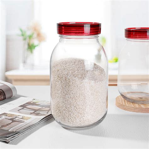 Glass Storage Jar With Plastic Clamp Lid Homeware Jh Glassware Jh Glassware