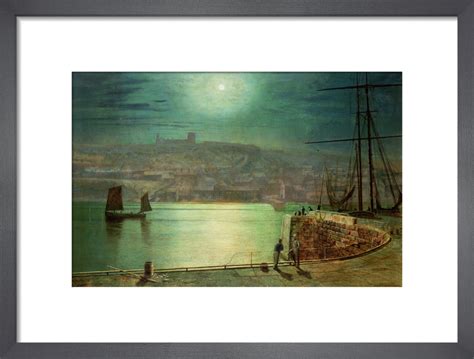 Whitby Harbour By Moonlight 1870 Art Print By John Atkinson Grimshaw