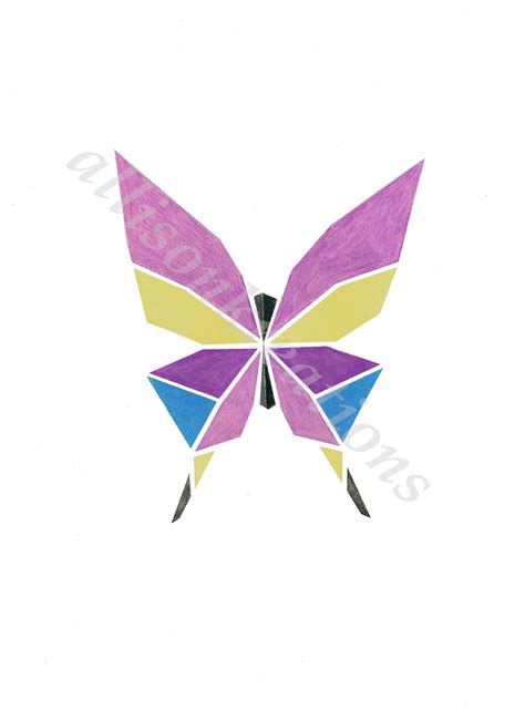 Printable 'origami Butterfly' Art, Instant Download - Etsy