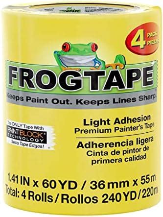 FrogTape 280220 Delicate Surface Painting Tape Yellow 0 94 Inch X 60