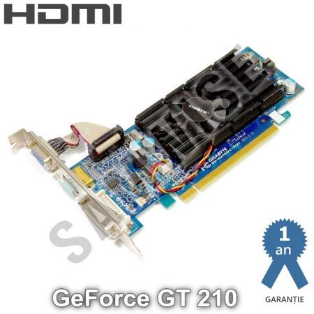 Placa Video Gigabyte GeForce GT210 512MB DDR3 64 Bit DVI VGA HDMI