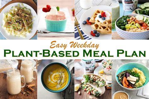 Easy Weekday Plant Based Meal Plan Printable Shopping List