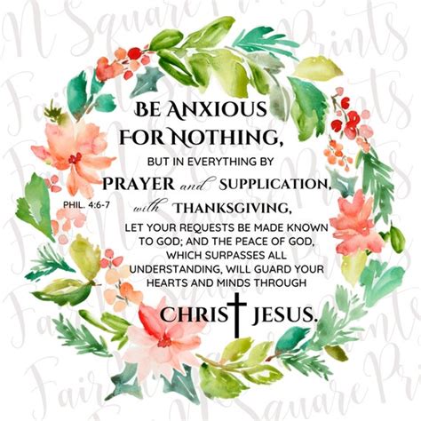 Be Anxious For Nothing Png File For Sublimation Philippians Etsy